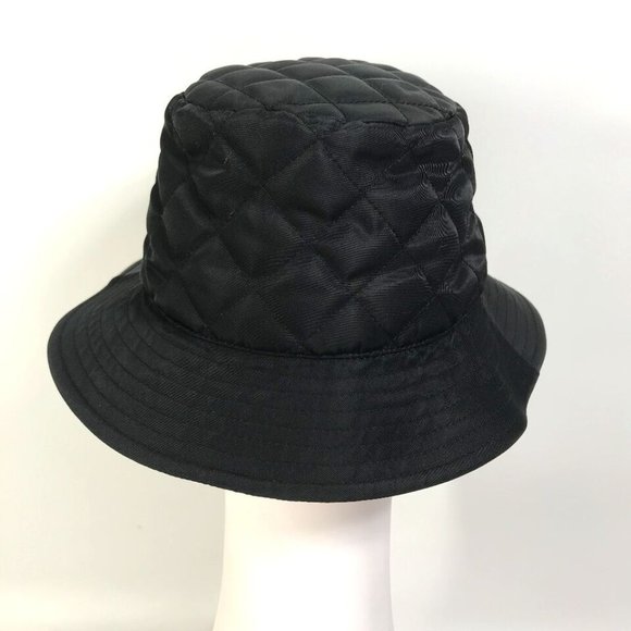 CELINE logo Quilted hat Black Nylon main image 14